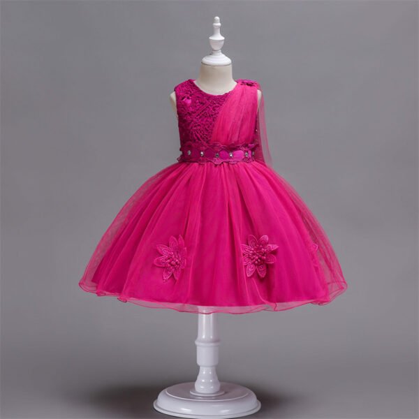 Vestido Niña Con Hombros Inclinados TQE048