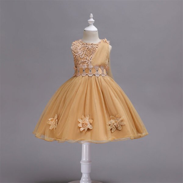 Vestido Niña Con Hombros Inclinados TQE048