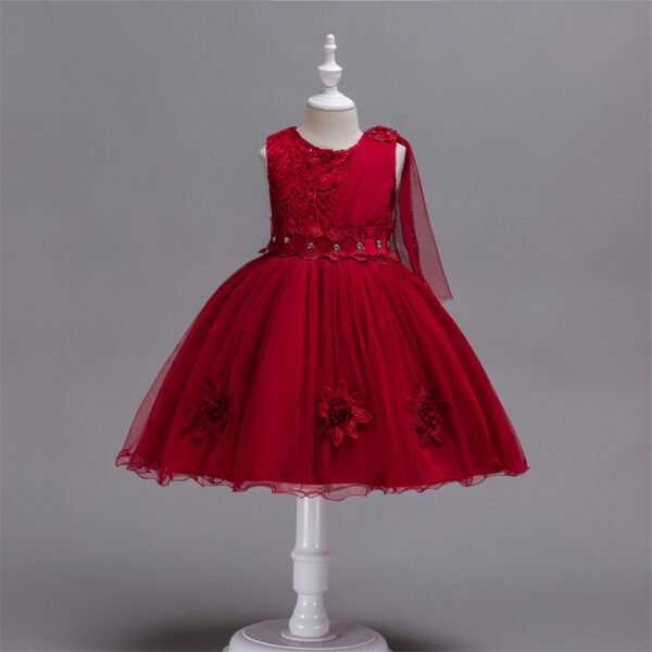 Vestido Niña Con Hombros Inclinados TQE048