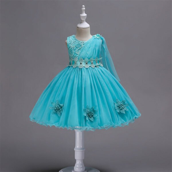 Vestido Niña Con Hombros Inclinados TQE048