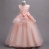 Especial Flada Hasta Suelo Vestido Niña Pegados Flores Manuales TQE049