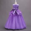 Especial Flada Hasta Suelo Vestido Niña Pegados Flores Manuales TQE049