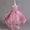 Brillante Vestido Niña Falda Hasta Suelo TQE051