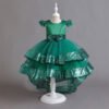 Brillante Vestido Niña Falda Hasta Suelo TQE051