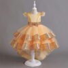 Brillante Vestido Niña Falda Hasta Suelo TQE051