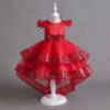Brillante Vestido Niña Falda Hasta Suelo TQE051