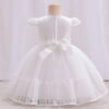 Clasico Falda Mangas Voladoras Vestido Niña para Bautizo TQE052