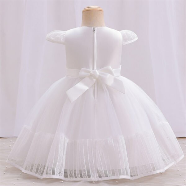 Clasico Falda Mangas Voladoras Vestido Niña para Bautizo TQE052