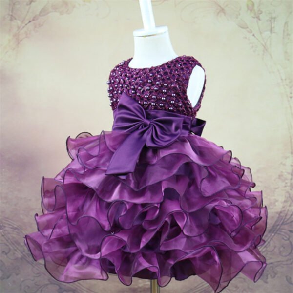 Especial Tutu Vestido Decorados Moño para Bautizo TQE058