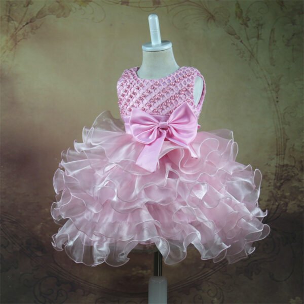 Especial Tutu Vestido Decorados Moño para Bautizo TQE058
