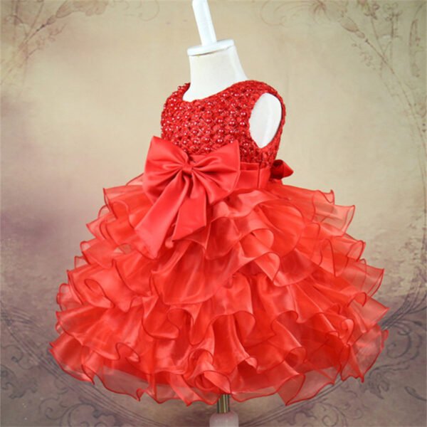 Especial Tutu Vestido Decorados Moño para Bautizo TQE058