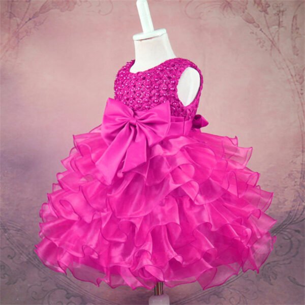Especial Tutu Vestido Decorados Moño para Bautizo TQE058
