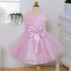 Estilo Moño Vestido Niña Sin Mangas para Bautizo TQE062