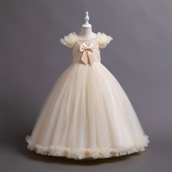 Especial Vestido Niña Falda Hasta Suelo Mangas Voladoras TQE065