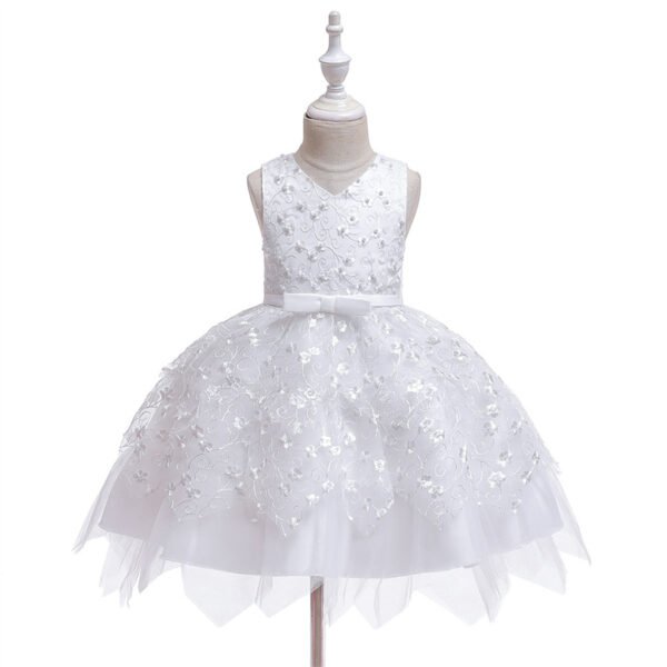 Falta Pegados Perlas Manuales Vestido Niña para Bautizo TQE067