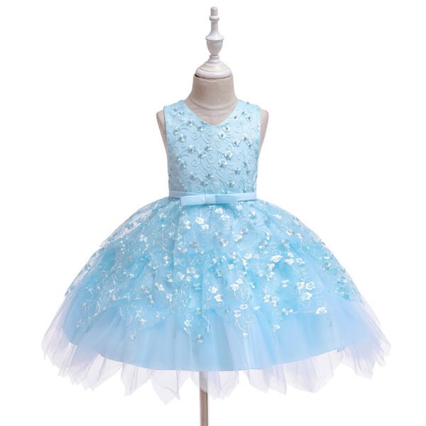 Falta Pegados Perlas Manuales Vestido Niña para Bautizo TQE067