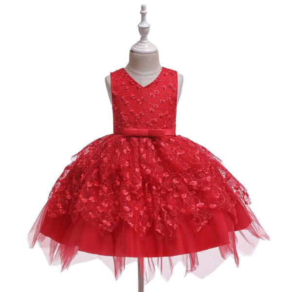 Falta Pegados Perlas Manuales Vestido Niña para Bautizo TQE067