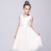 Vestido Niña Con Encaje Sin Mangas para Bautizo TQE069