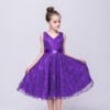 Vestido Niña Con Encaje Sin Mangas para Bautizo TQE069