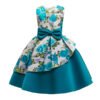 Vestido Niña de Raso Estampado de Flores TQE071