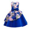 Vestido Niña de Raso Estampado de Flores TQE071