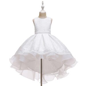 Encaje Vestido Niña Falda Hasta Suelo para Bautizo TQE072