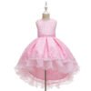 Encaje Vestido Niña Falda Hasta Suelo para Bautizo TQE072