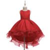 Encaje Vestido Niña Falda Hasta Suelo para Bautizo TQE072