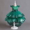 Falta Hasta Suelo Vestido Niña Con Bordos Lentejuelas TQE075