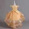 Falta Hasta Suelo Vestido Niña Con Bordos Lentejuelas TQE075