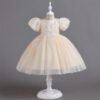Vestido Niña Falda Con Bordados Perlas TQE076