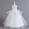 Elegante Vestido Niña Falda Larga Bordados Especiales Manuales para Primera Comunion TQE077
