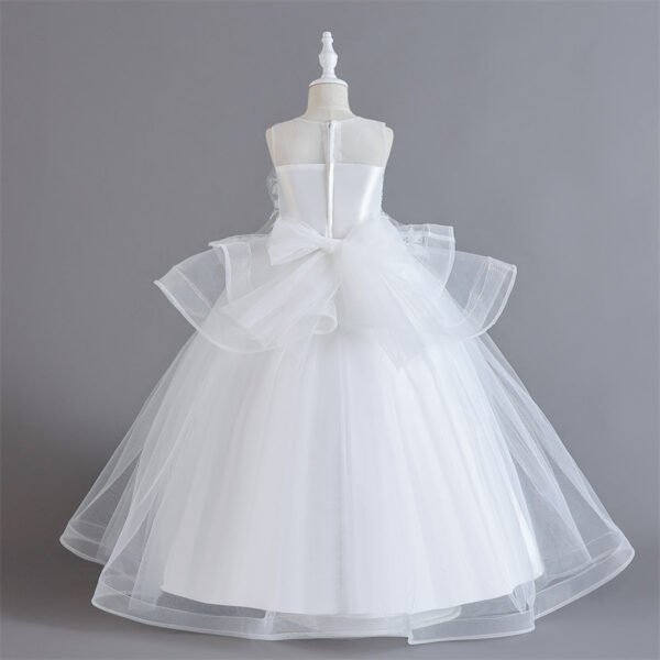Vestidos de Niñas TQE077-2 Elegante Vestido Niña Falda Larga Bordados Especiales Manuales para Primera Comunion TQE077