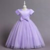 Vestido Niña Falda Hasta Suelo Bordados Perla TQE078