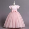 Vestido Niña Falda Hasta Suelo Bordados Perla TQE078