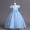 Vestido Niña Falda Hasta Suelo Bordados Perla TQE078