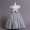 Vestido Niña Falda Hasta Suelo Bordados Perla TQE078