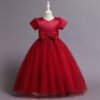 Vestido Niña Falda Hasta Suelo Bordados Perla TQE078