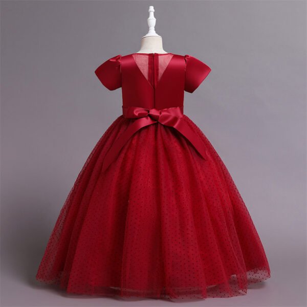Vestido Niña Falda Hasta Suelo Bordados Perla TQE078