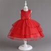 Elegante Vestido Niña de Gasa Agata de Talle Alto TQE080