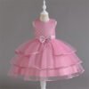 Elegante Vestido Niña de Gasa Agata de Talle Alto TQE080