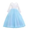 Vestido Niña Espalda Abierta Con Encima de Encaje TQE085
