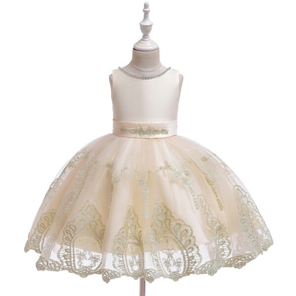 Vestido Niña Falda Con Bordo de Encaje Especial TQE088