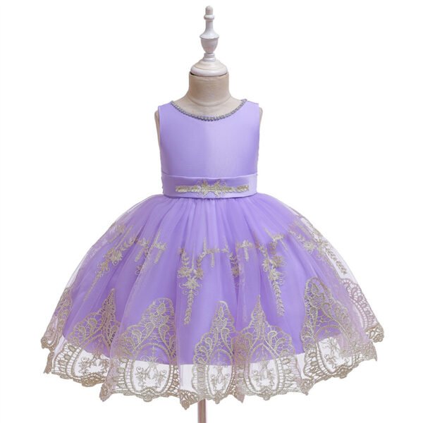 Vestido Niña Falda Con Bordo de Encaje Especial TQE088