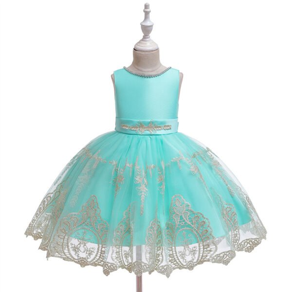 Vestido Niña Falda Con Bordo de Encaje Especial TQE088
