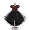 Colores Combinados Vestido Niña Falda de Gasa y Encima Lentejuelas TQE090