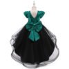Colores Combinados Vestido Niña Falda de Gasa y Encima Lentejuelas TQE090