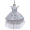 Vestido Niña Falda Hasta Suelo Con Mangas Voladoras TQE091