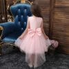 Vestido Niña Falda Decorados de Flores para Bautizo TQE093
