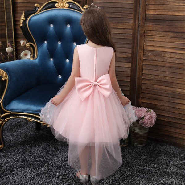 Vestido Niña Falda Decorados de Flores para Bautizo TQE093